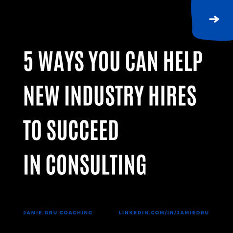 New industry hire - Ways to help